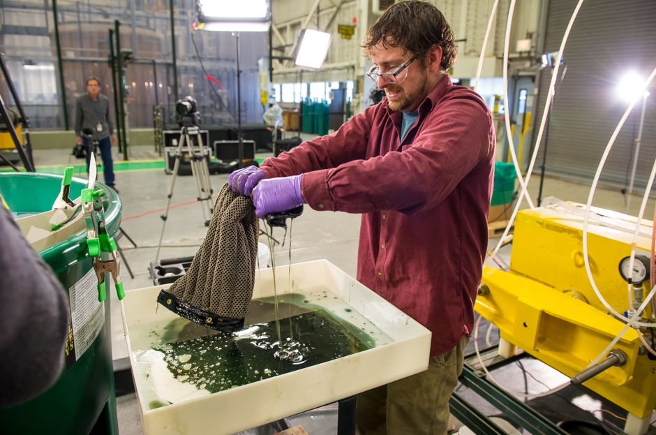 Oleo sponge test with Ed Barry